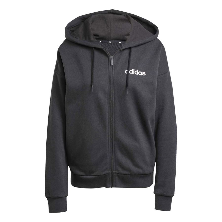 W Essentials Linear Full Zip French Terry felpa con zappuccio da donna Adidas | JC8274X